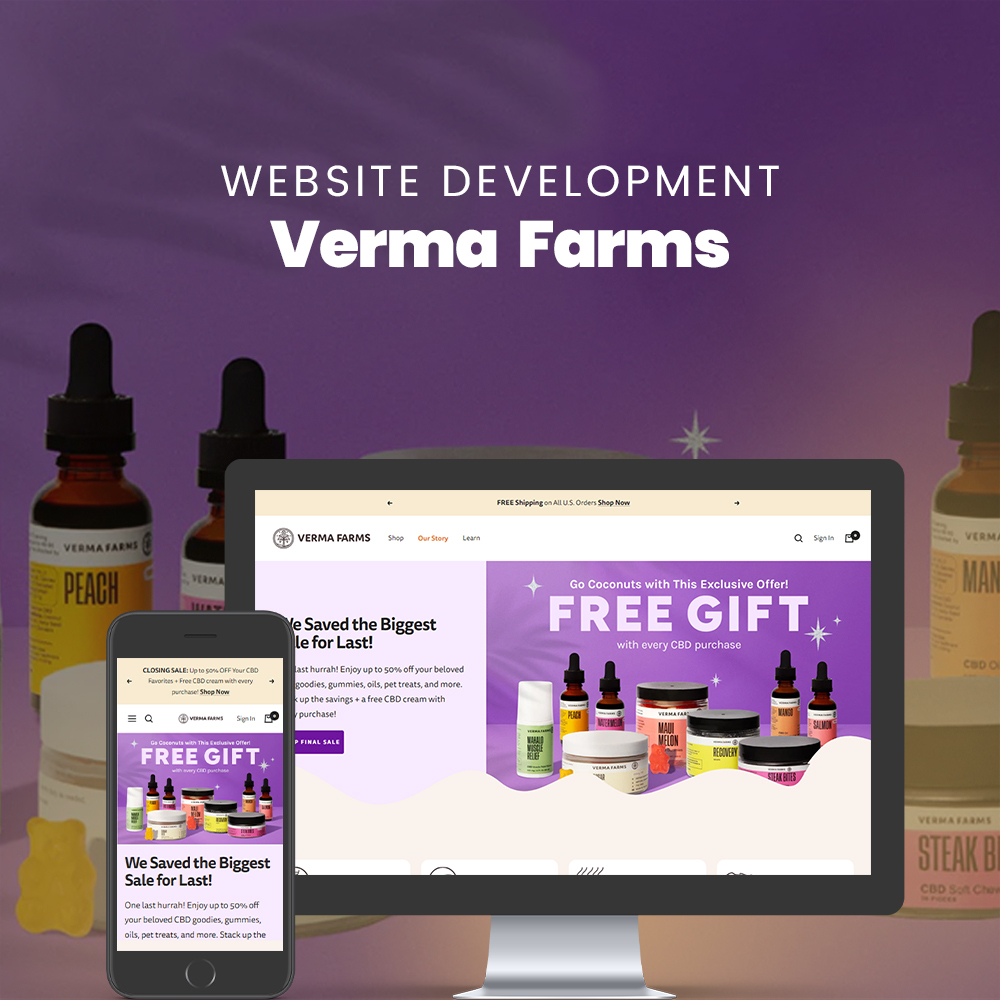 Website Development Verma Farms l 7Roars